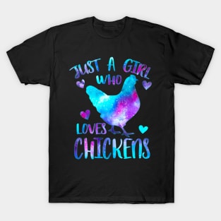 Just a girl who loves chickens T-Shirt